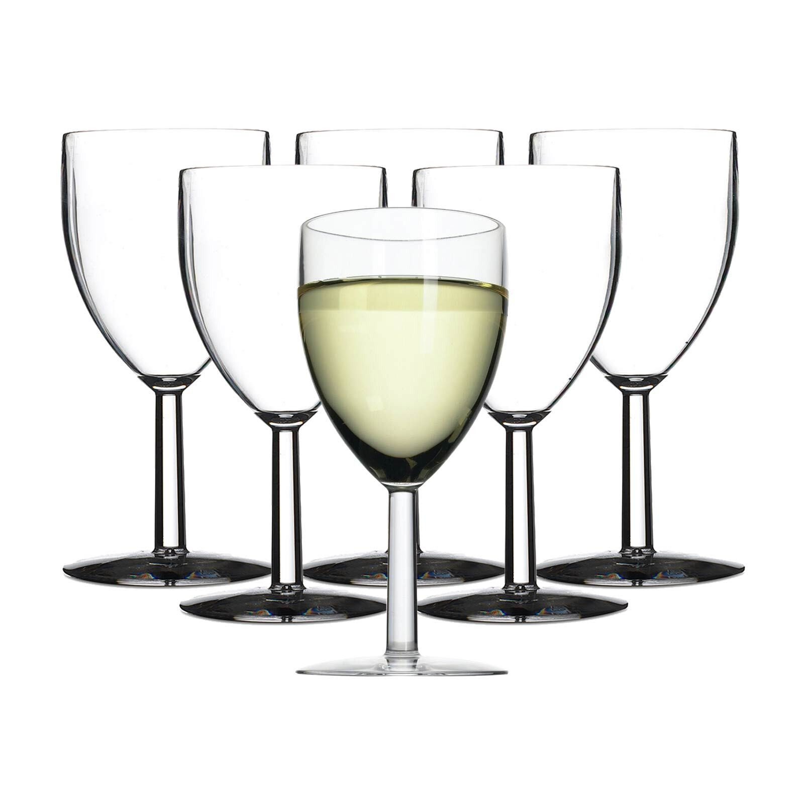 Mepal Weinglas Kunststoff-Weißweingläser 200 ml 6er Set, Styrol-Acrylnitril