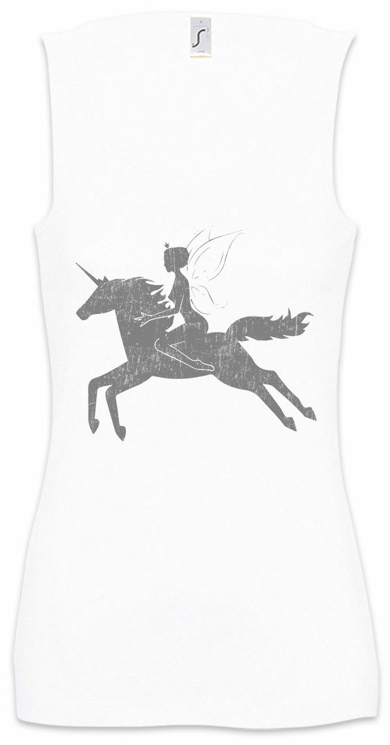 Urban Backwoods Tanktop Fairy Riding Unicorn Ärmelloses Damen T-Shirt Einhorn Regenbogen Horn Sweet Fairies Unicorn Princess