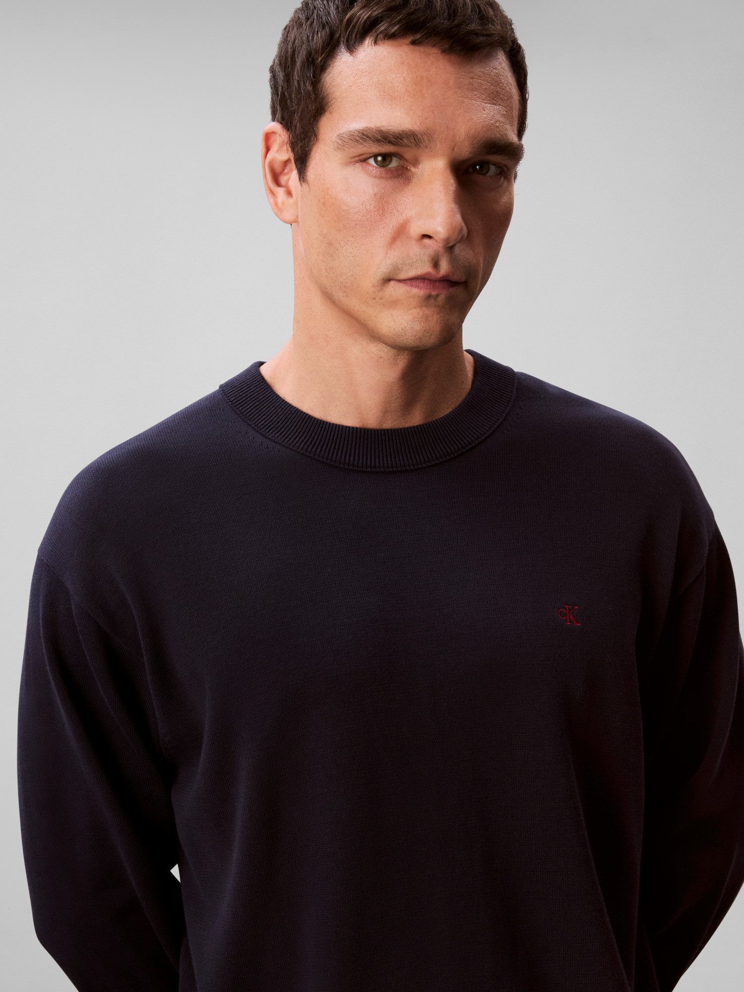 Calvin Klein Jeans Strickpullover LS EZ COTTON CREWNK SWEATER 12GG Mit Rund günstig online kaufen