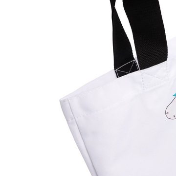 Mr. & Mrs. Panda Shopper Einhorn Mitteilung - Weiß - Geschenk, Einkaufstasche, Schultasche, Ei (1-tlg), Trendiges Design
