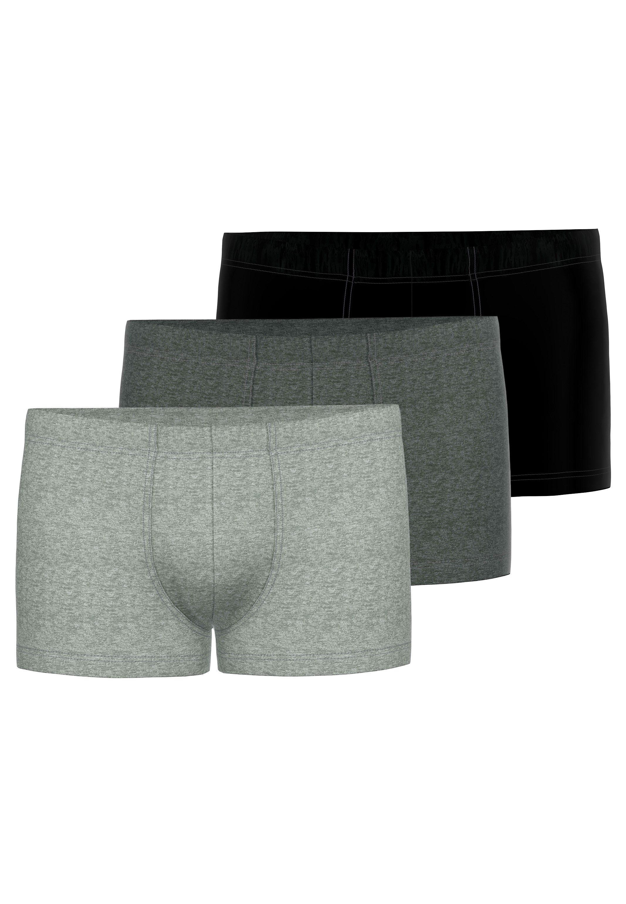 seidensticker Retro Boxer 3er Pack Pur (Spar-Set, 3-St) Retro Short / Pant - Baumwolle - ohne Eingriff - Atmungsaktiv