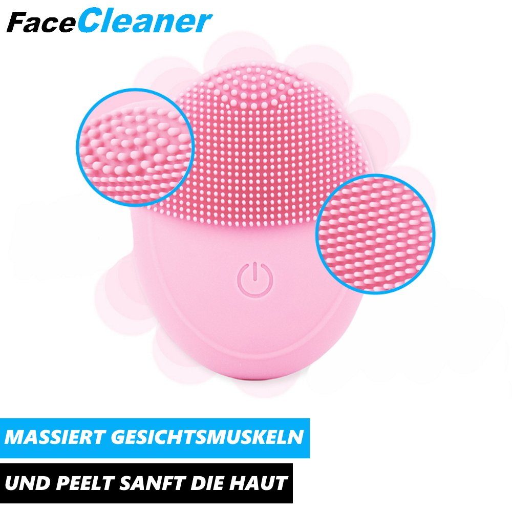 MAVURA Elektrische Bürste FaceCleaner Silikon Ultraschall Peeling Gesichtsbürste Gesichts Gesichtsreinigungsbürste Gesichtsreiniger, Massage elektrische Gesichtsreinigungsbürste