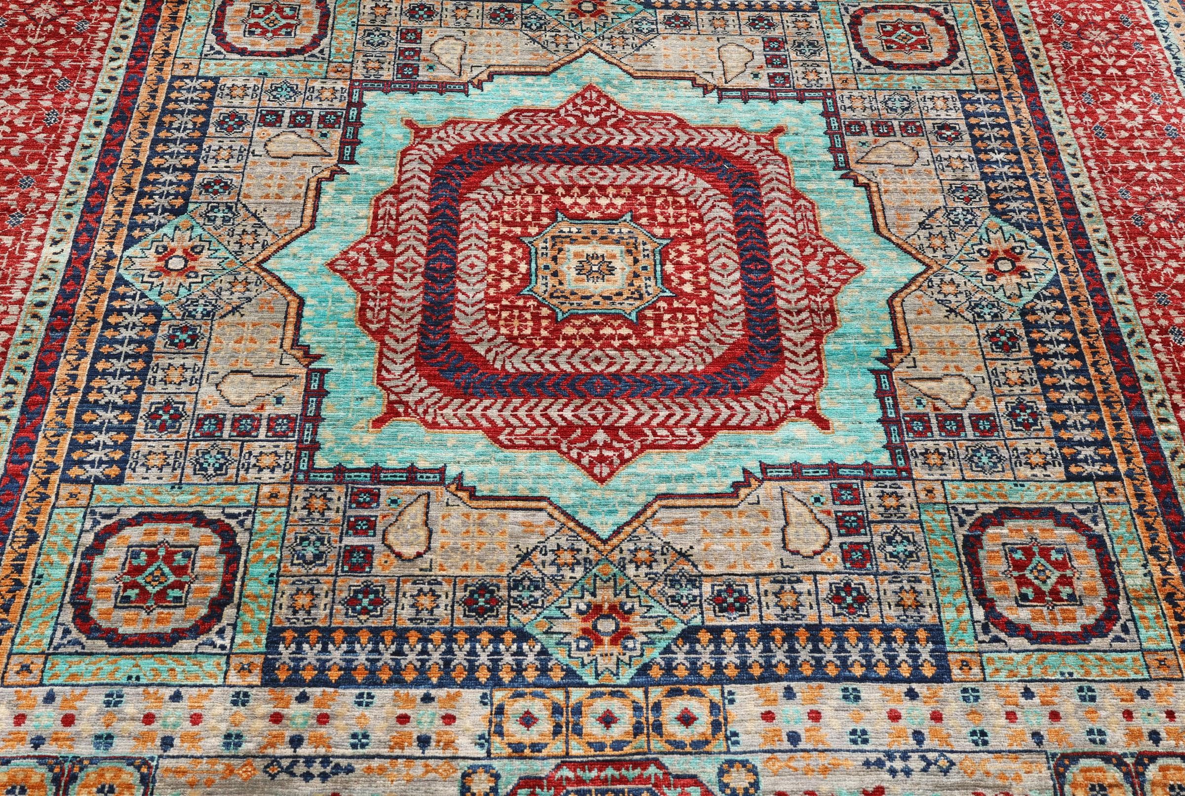 Nain Trading Orientteppich Mamluk 178x246 Handgeknüpfter Orientteppich, rechteckig, Höhe: 10 mm