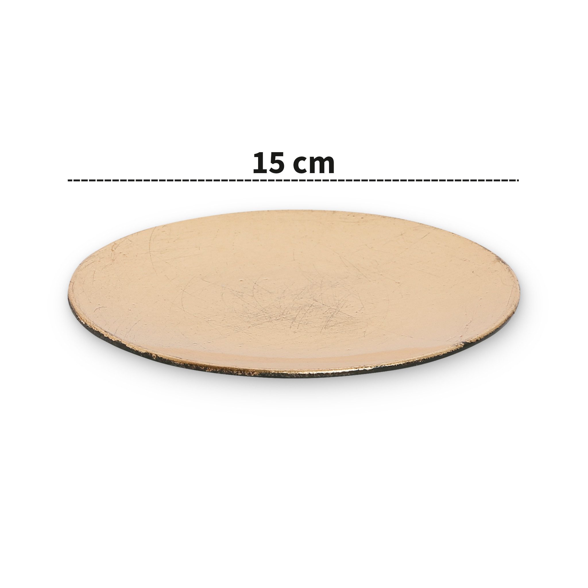 matches21 HOME & HOBBY Dekoschale Deko-Teller 15 cm in gold für drinnen & d günstig online kaufen