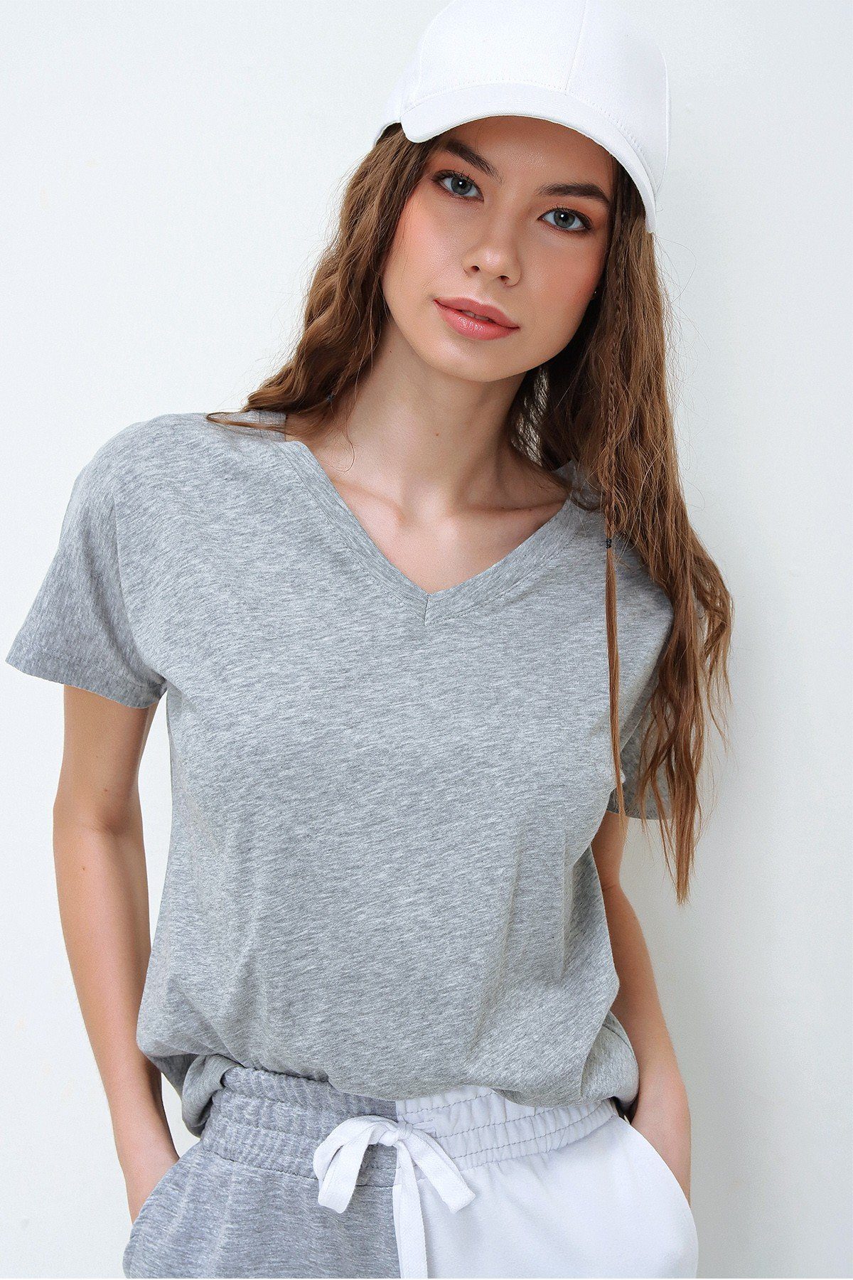 Jumeon T-Shirt ALCBLV, Grau, damen, 100% BAUMWOLLE Größe s