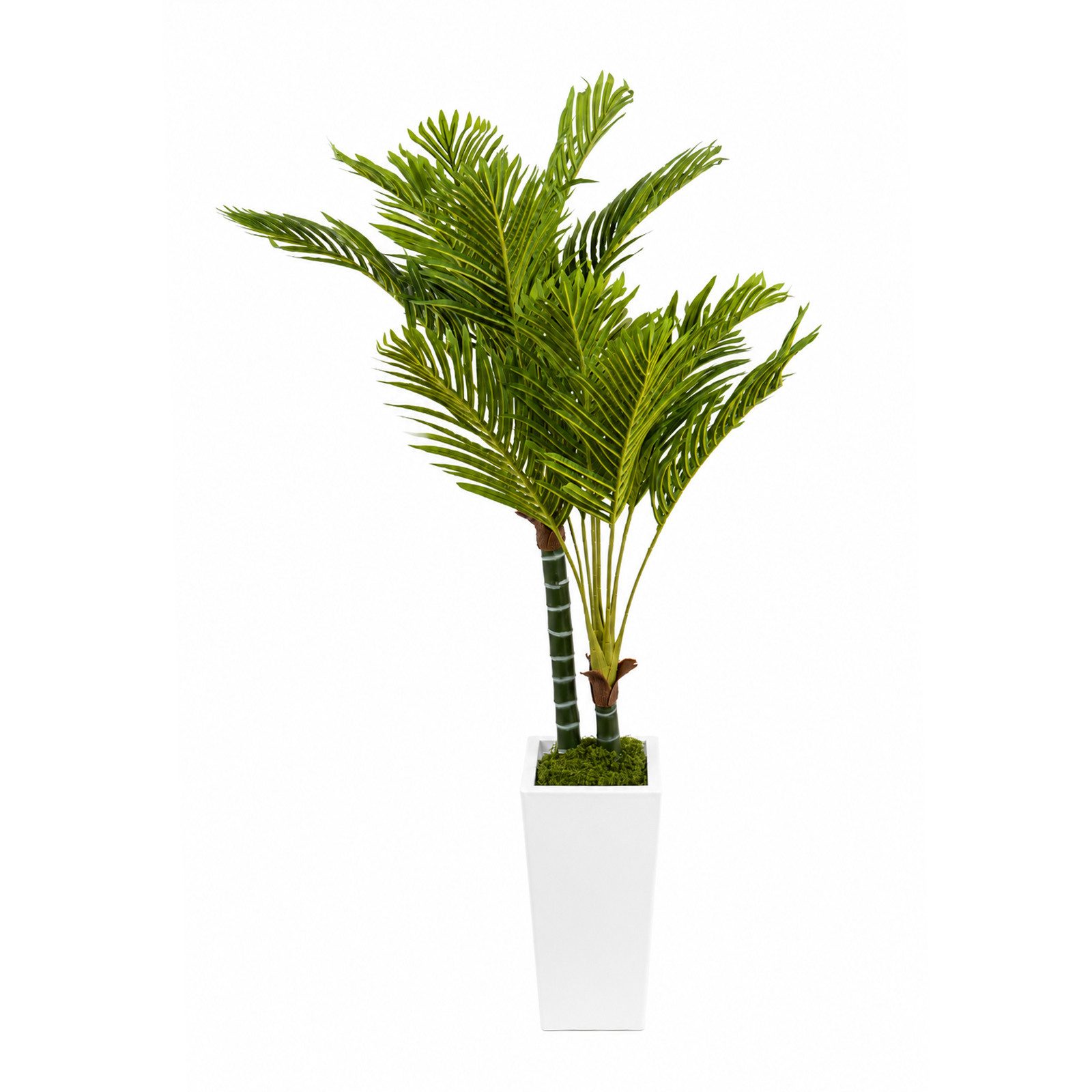 Kunstpalme Künstliche Cycas Palme 150cm mit Topf Kunstpflanze Grün, Youyijia