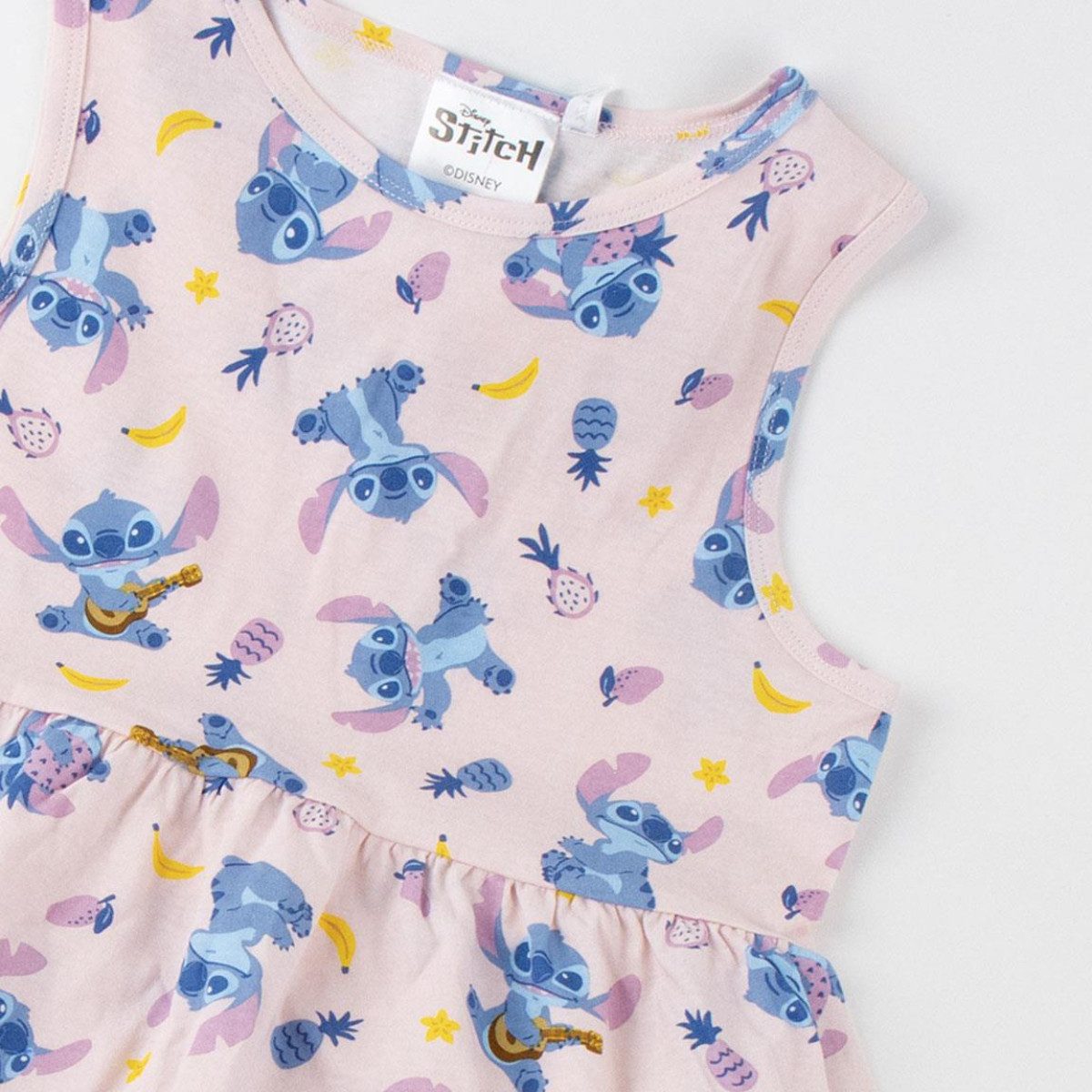 Disney Jerseykleid Lilo und Stitch Mädchen Kleid Single Jersey 100% Baumwolle