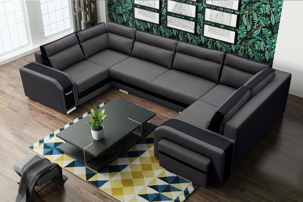 JVmoebel Ecksofa, XXL Wohnlandschaft Ecksofa Sofa Couch Polster Ecke
