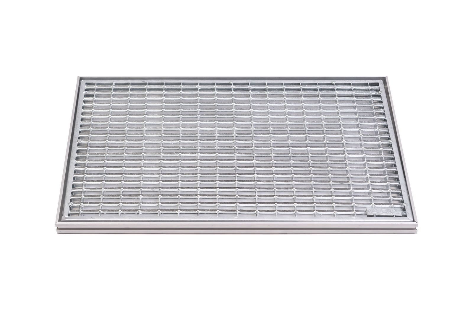 ACO Severin Ahlmann GmbH & Co. KG Fußmatte Schuhabstreifer Maschenrost mit V-Stab + Rahmen, rechteckig, Höhe: 26 mm, 600x400mm, geeignet für den Innenbereich und Außenbereich