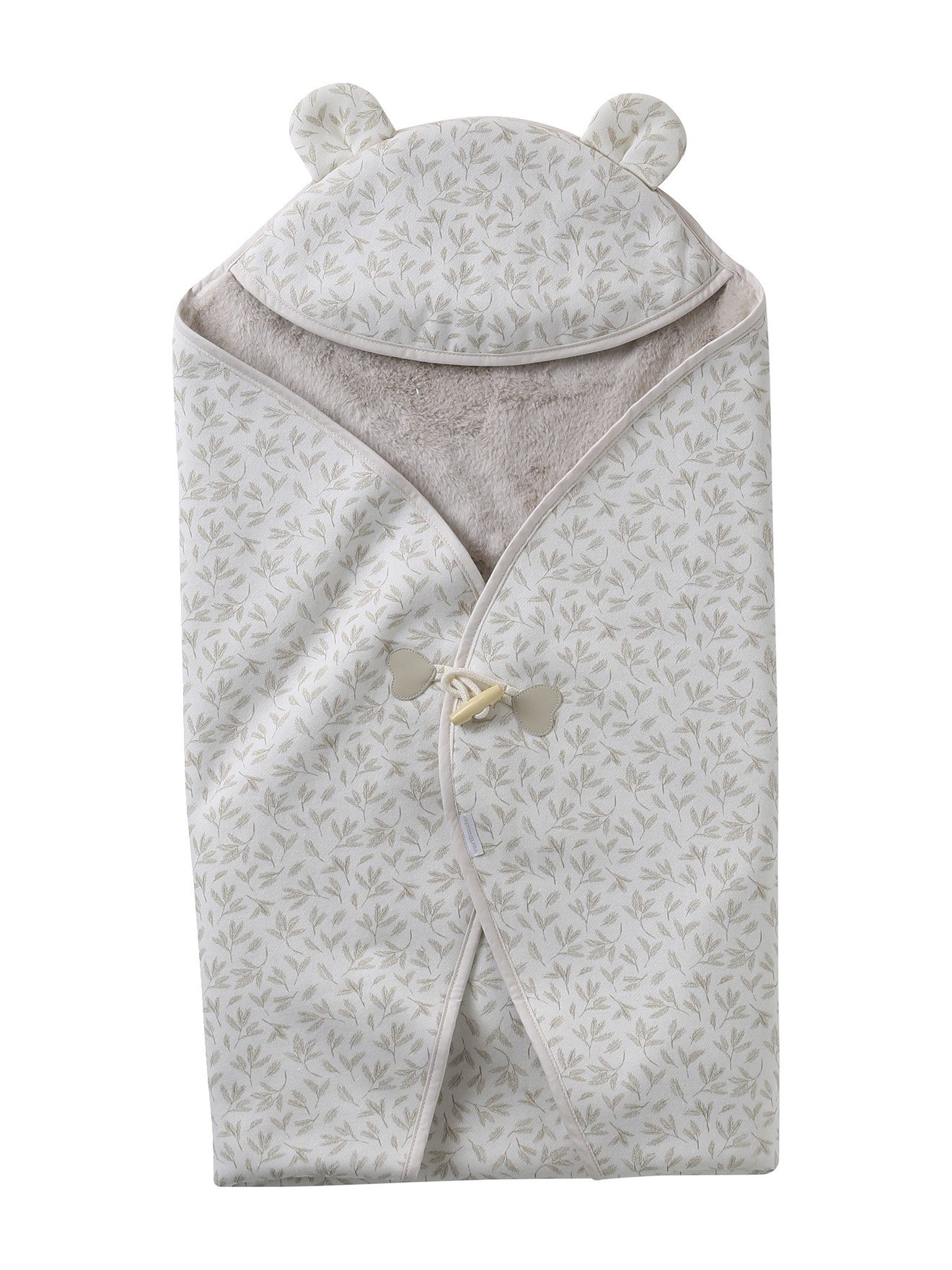 Fußsack Baby Sweat-Einschlagdecke, Plüschfutter