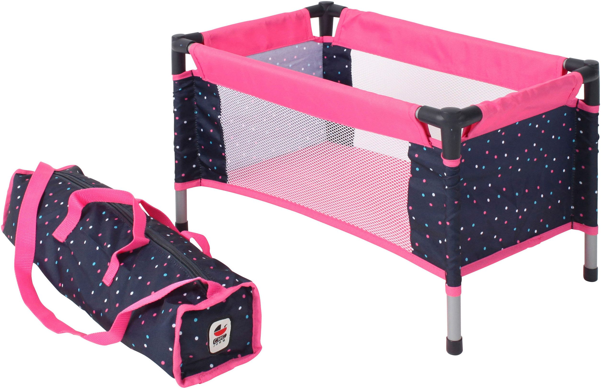 CHIC2000 Puppenbett Puppen-Reisebett, Konfetti, mit Tragetasche günstig online kaufen