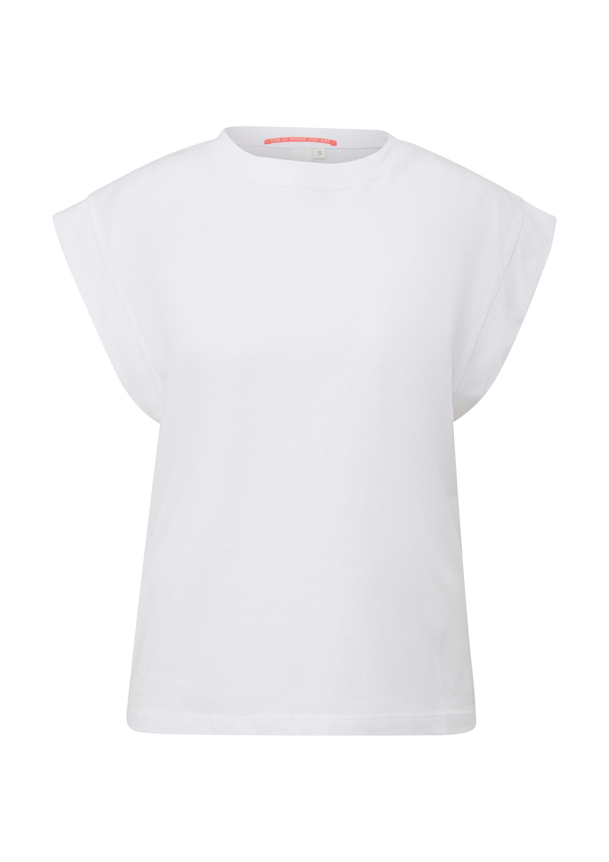QS Kurzarmshirt T-Shirt T-Shirt mit Kappärmeln günstig online kaufen