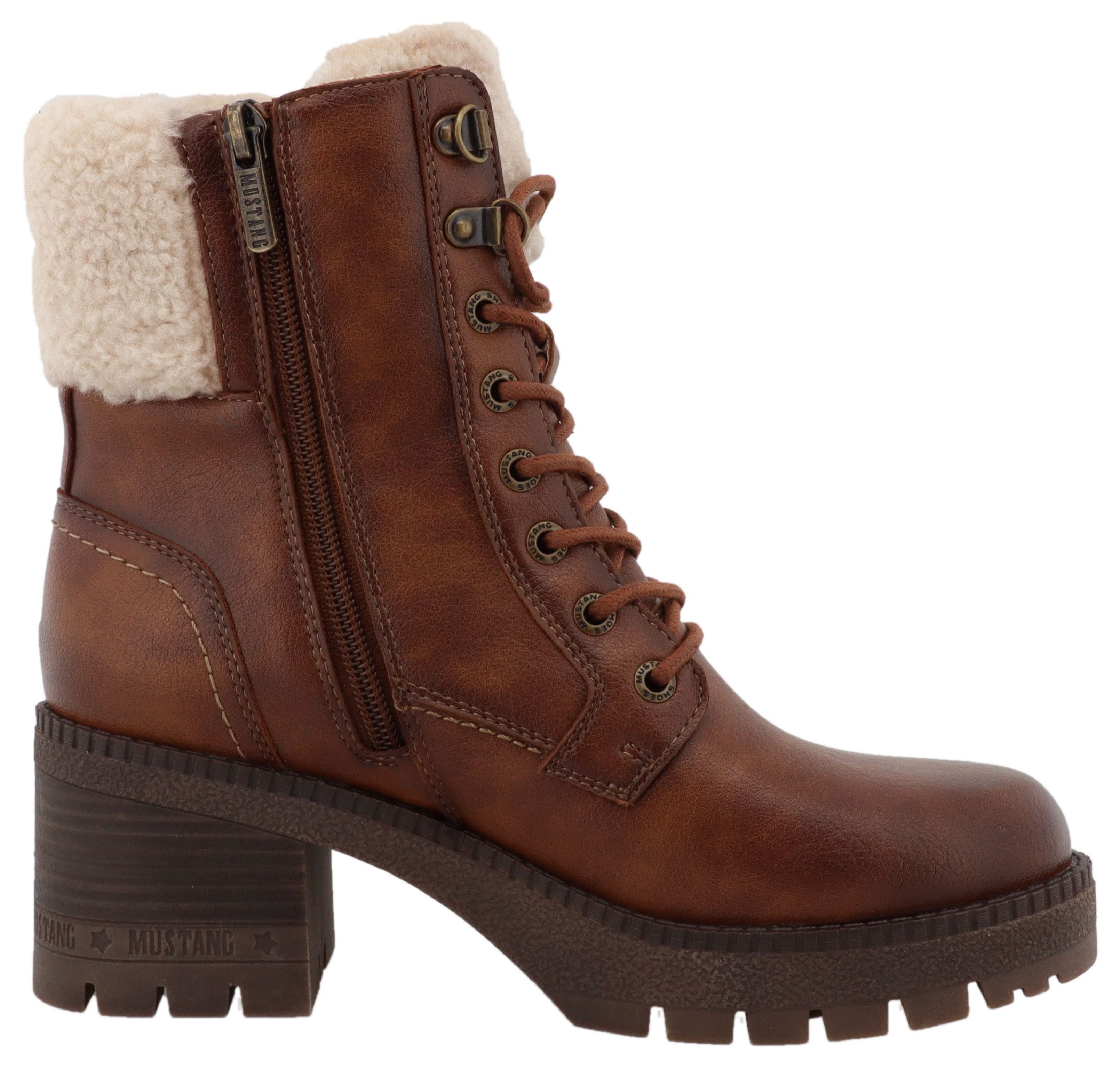 Mustang Shoes Caro Winterstiefelette Winterboots mit Blockabsatz