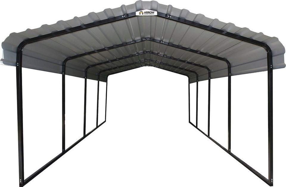 ShelterLogic Einzelcarport Rom, BxT: 370x600 cm, 210 cm Einfahrtshöhe, aus  verzinktem Stahl