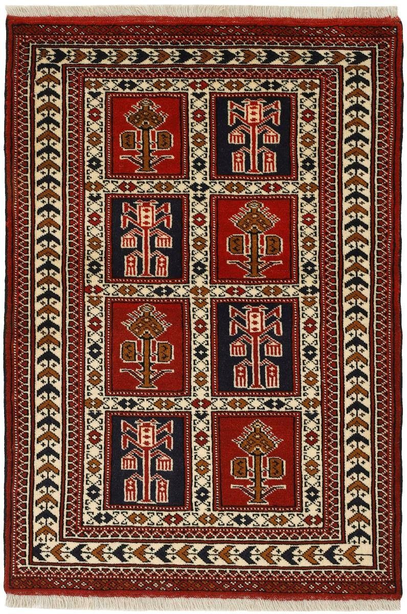 Orientteppich Turkaman 87x124 Handgeknüpfter Orientteppich / Perserteppich, Nain Trading, rechteckig, Höhe: 6 mm