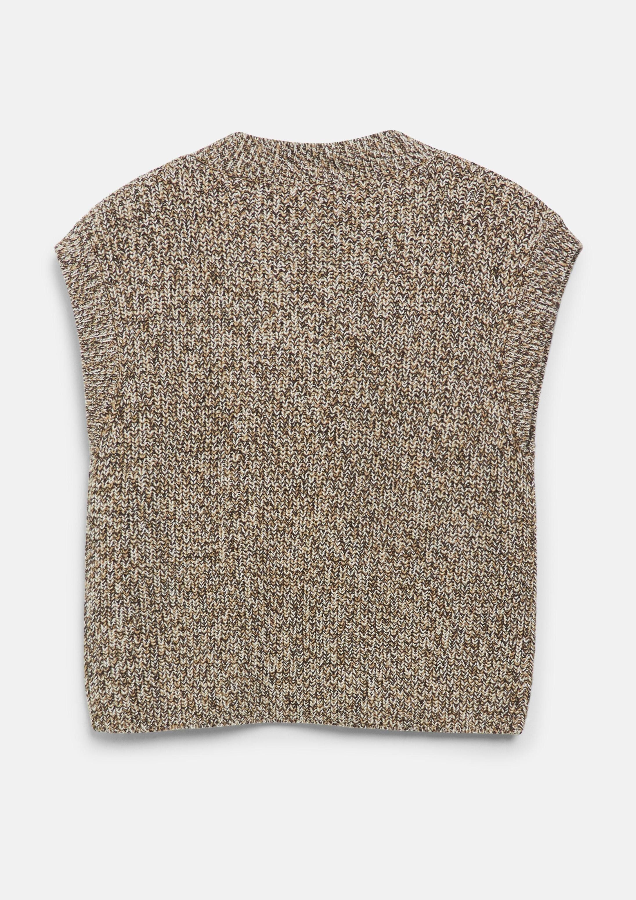 s.Oliver Kurzarmpullover Strickpullover Melierter Strickpullunder