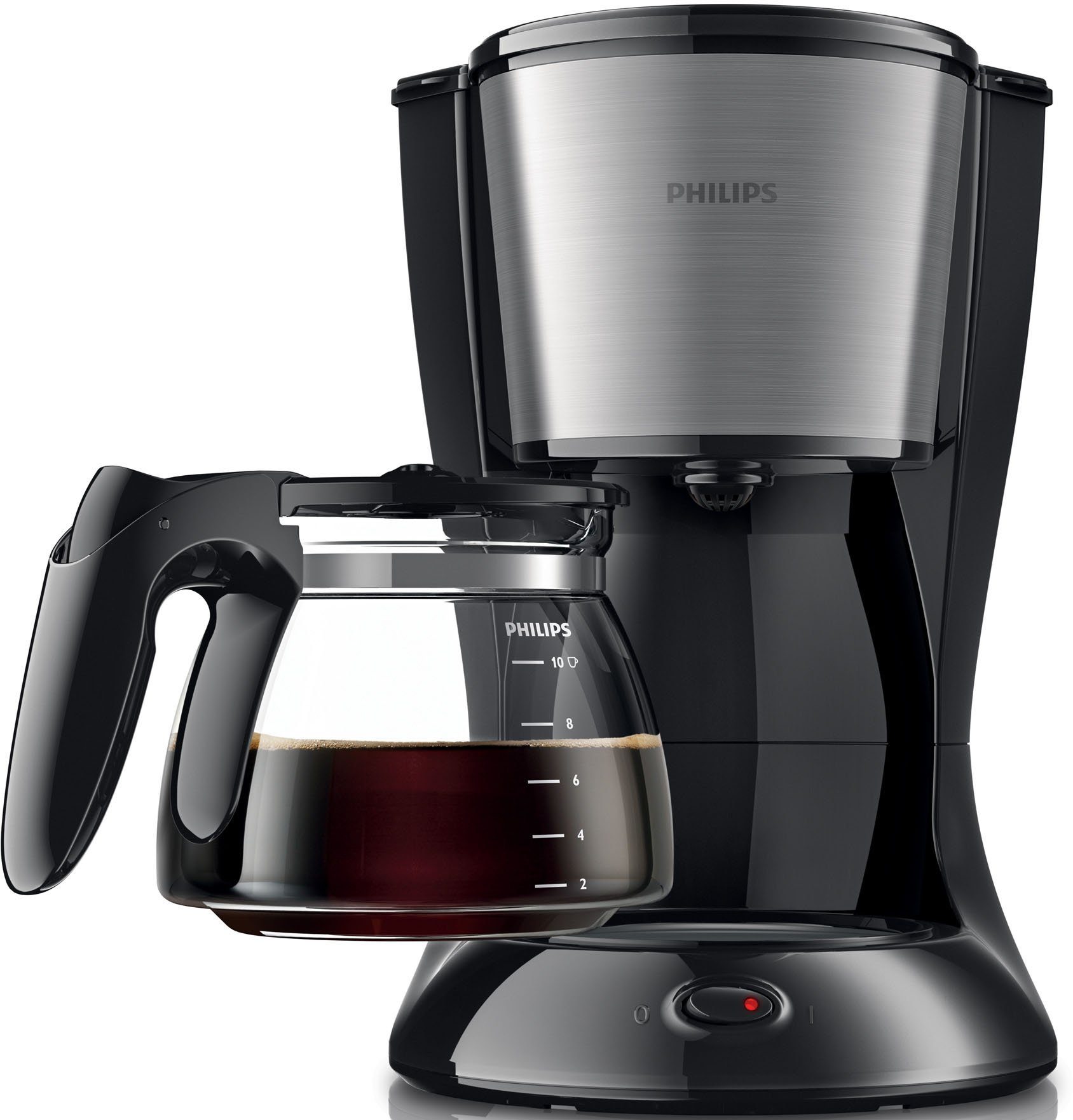 Philips Filterkaffeemaschine HD7461/20 Daily Collection, 1,2l Kaffeekanne, Papierfilter 1x4, Aroma-Twister, Tropfstopp, Abschaltautomatik, Schwarz