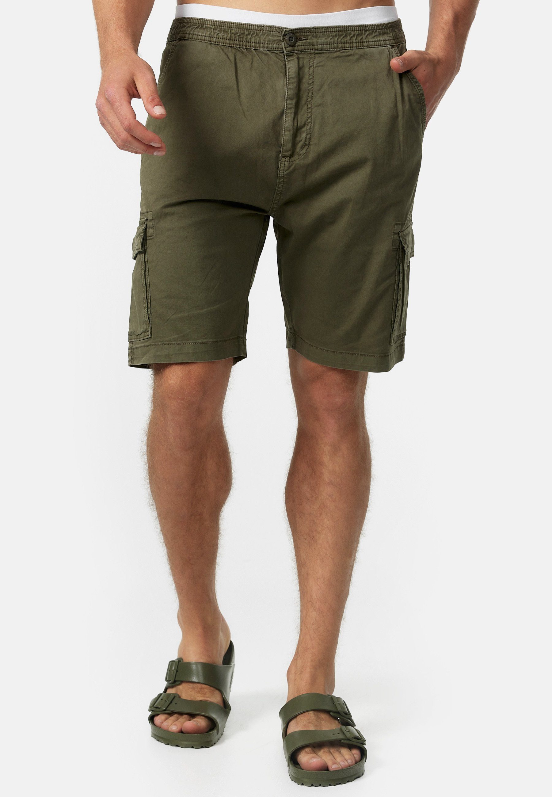 Indicode Cargoshorts Kinnaird aus elastischer Baumwoll-Qualität günstig online kaufen