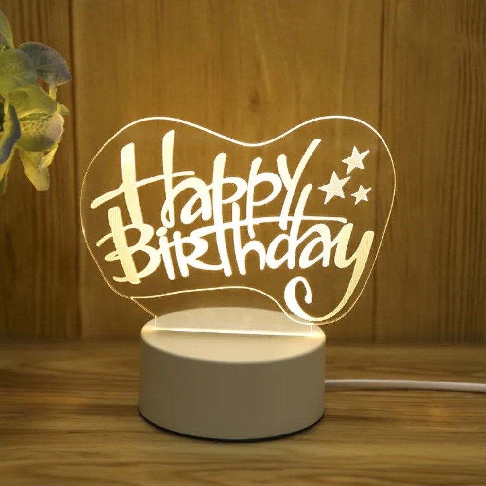 Little Lorien LED Nachtlicht 3D-Nachtlicht für Kinder – Gelbes Licht – mit Ein-/Ausschalter