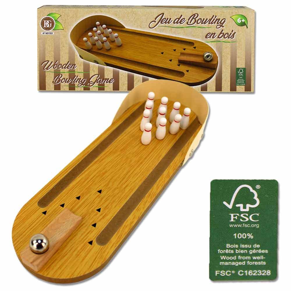 BEMIRO Spiel Kegelspiel aus Holz - ca. 30 cm