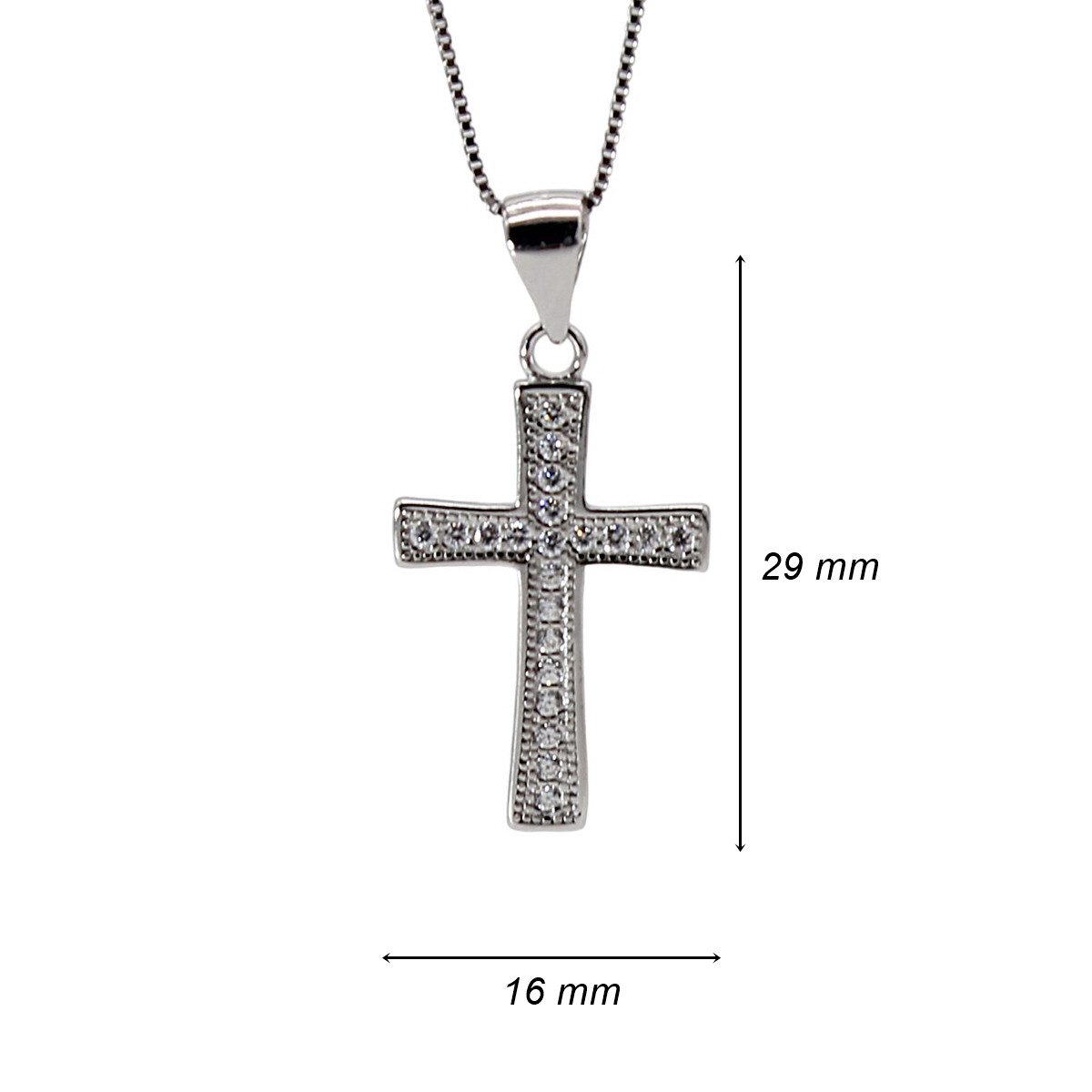 ELLAWIL Silberkette Kette mit Kreuzanhänger Jesus günstig online kaufen