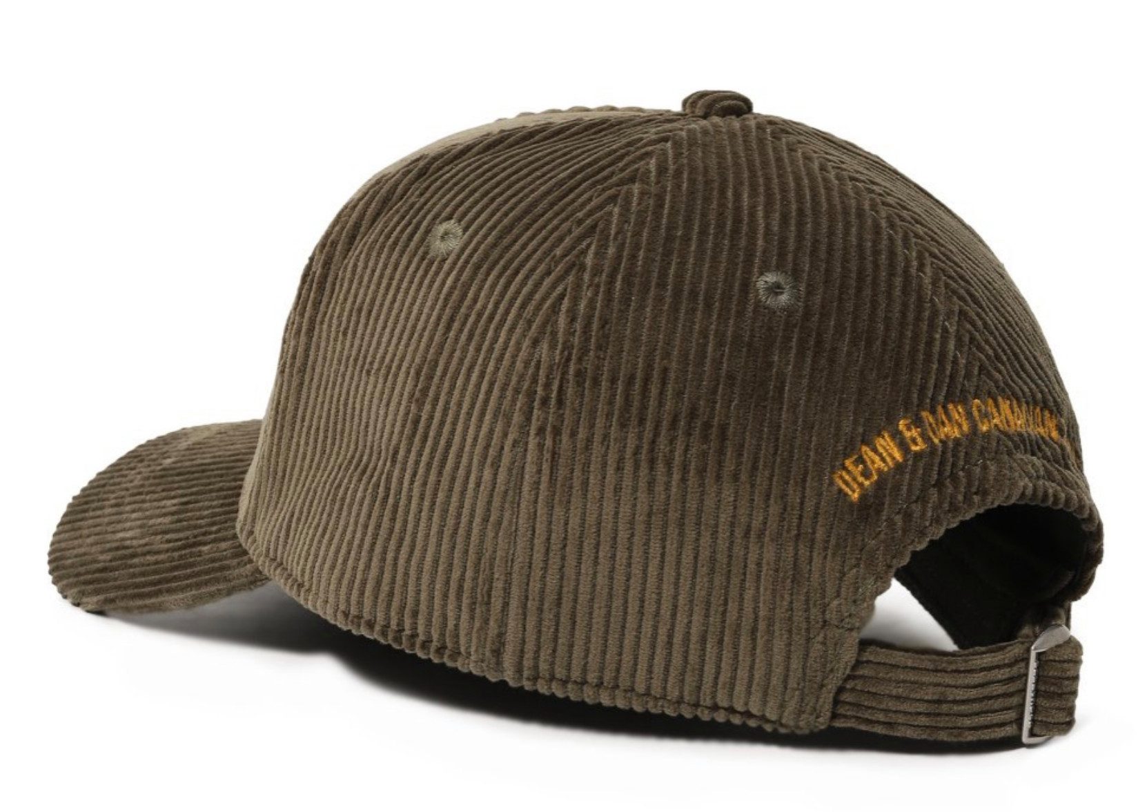 Dsquared2 Baseball Cap Cord Route Hiking Patch Kappe Mütze Basebalkappe Cap strukturierter Baumwoll-Cordqualität