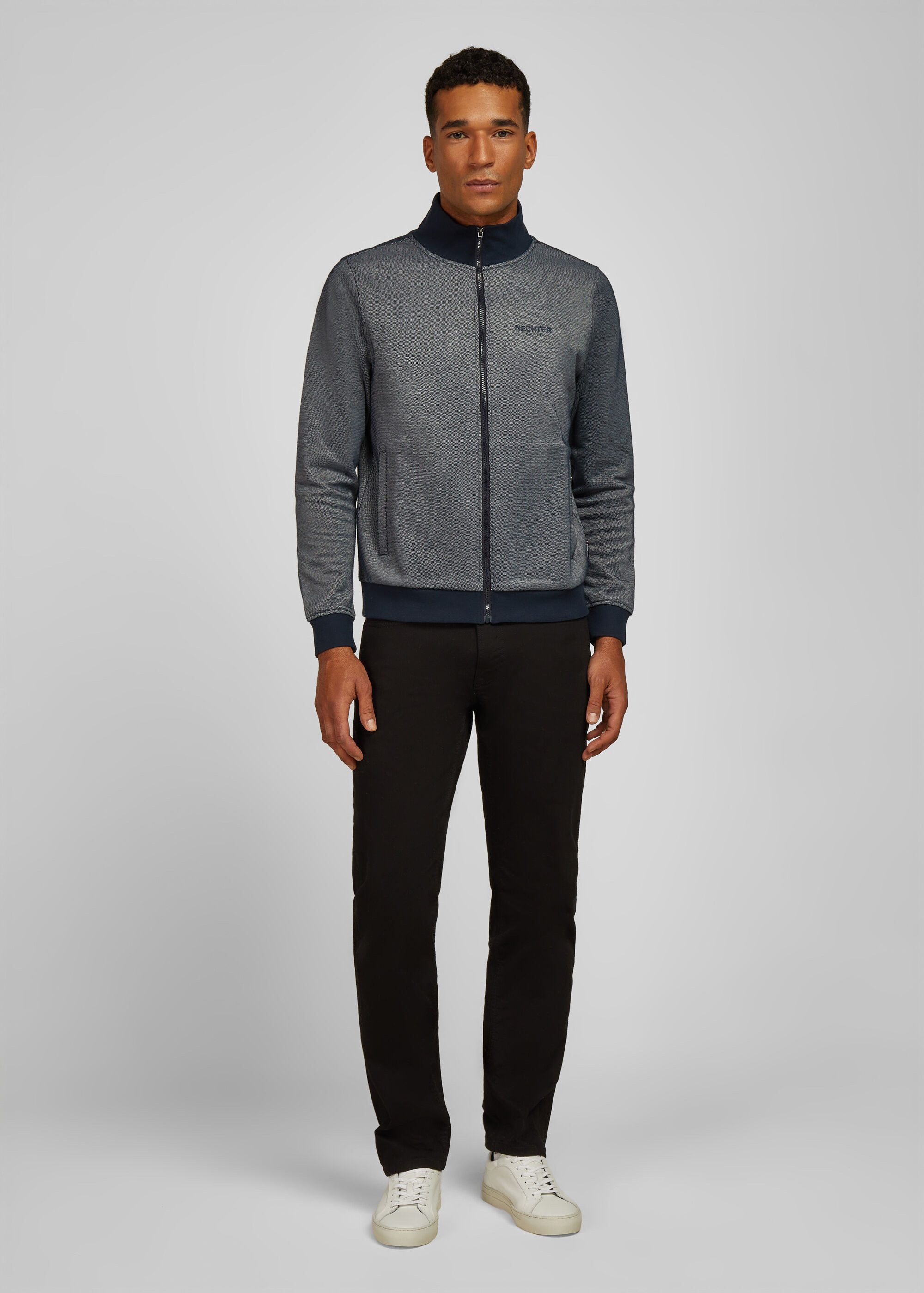 HECHTER PARIS Funktionsjacke (1-St) Interlock-Piqué, gesticktes Logo