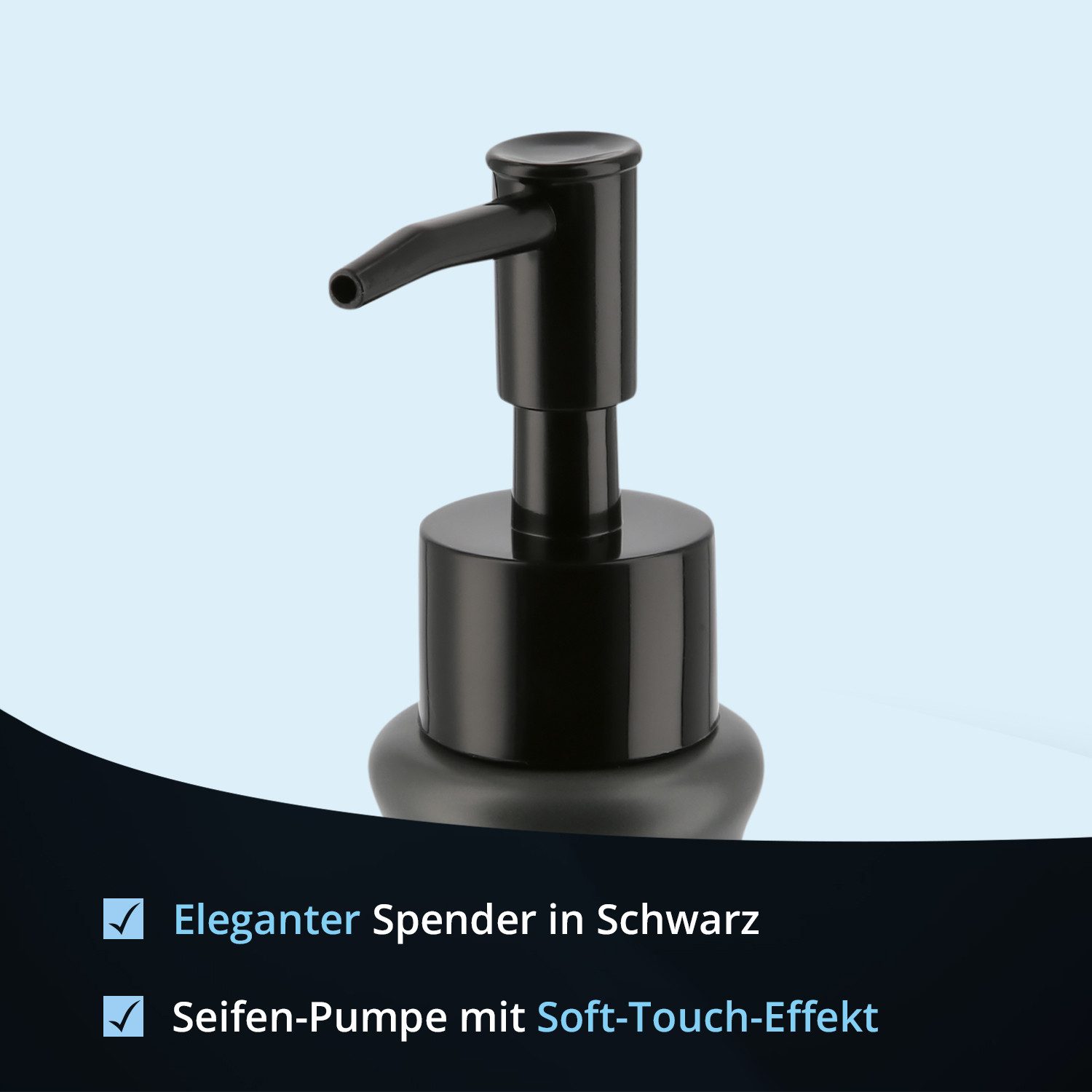 KHG Vorratsdose Seifenspender aus Steinzeug in Grau – nachfüllbarer Seifenspender, Steingut, Nachfüllbarer Seifen‑Spender in Grau mit klassischem Design – Bild 5 von 5