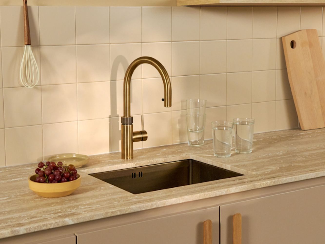 QUOOKER Küchenarmatur Flex Round mit COMBI Reservoir - Messing Patina FXRPTB COMBI *inkl. 7 JAHRE GARANTIE*