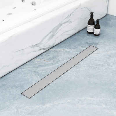 duschspa Duschrinne Edelstahl Bodenablauf flach 2 in 1 design, für bodengleiche Dusche Länge 60 cm