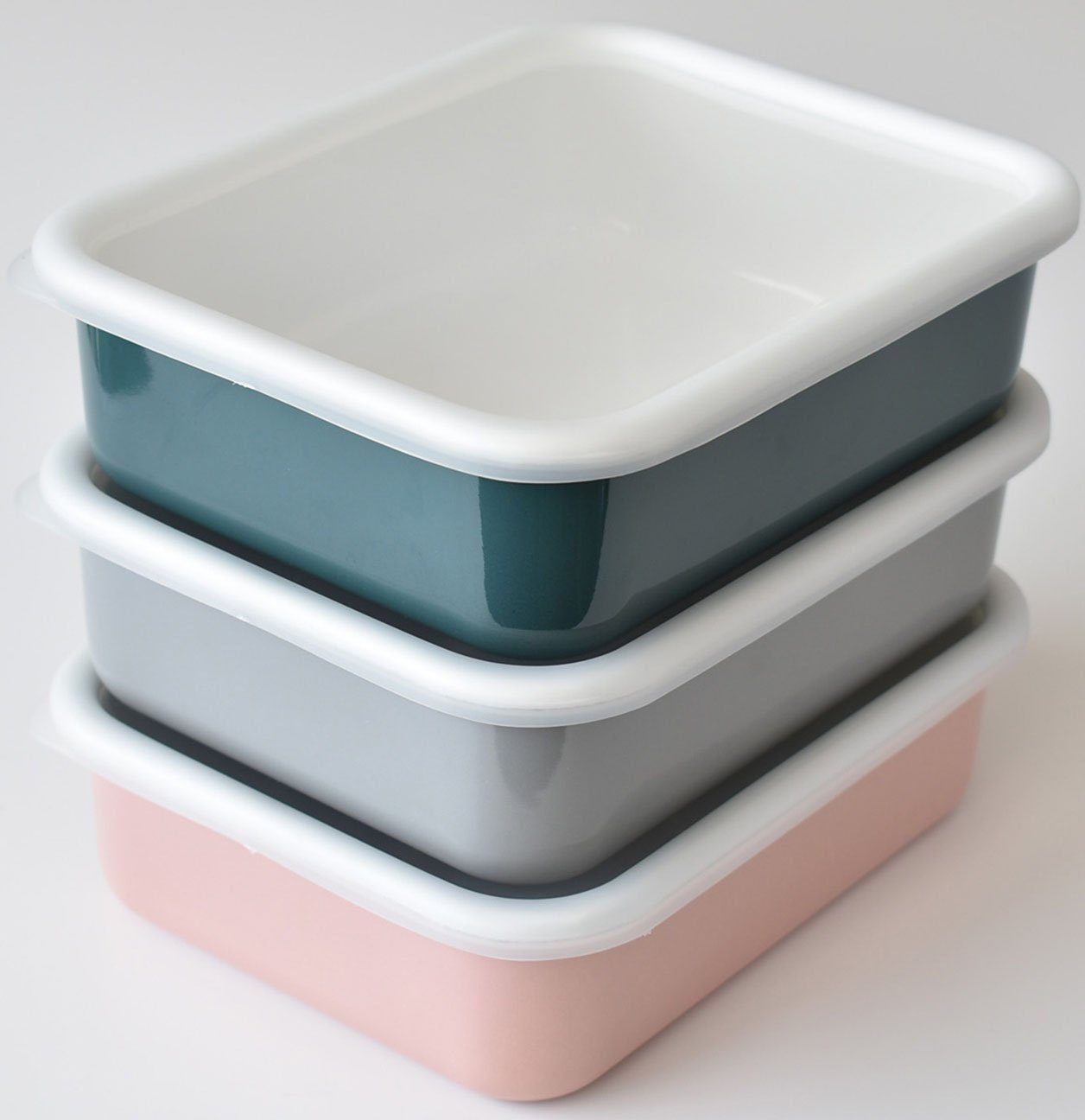 Honeyware Frischhaltedose Color Line, Kunststoff, Emaille, zum Aufbewahren rosa Servieren, Backen, (1-tlg), und Kochen, geeignet Einfrieren