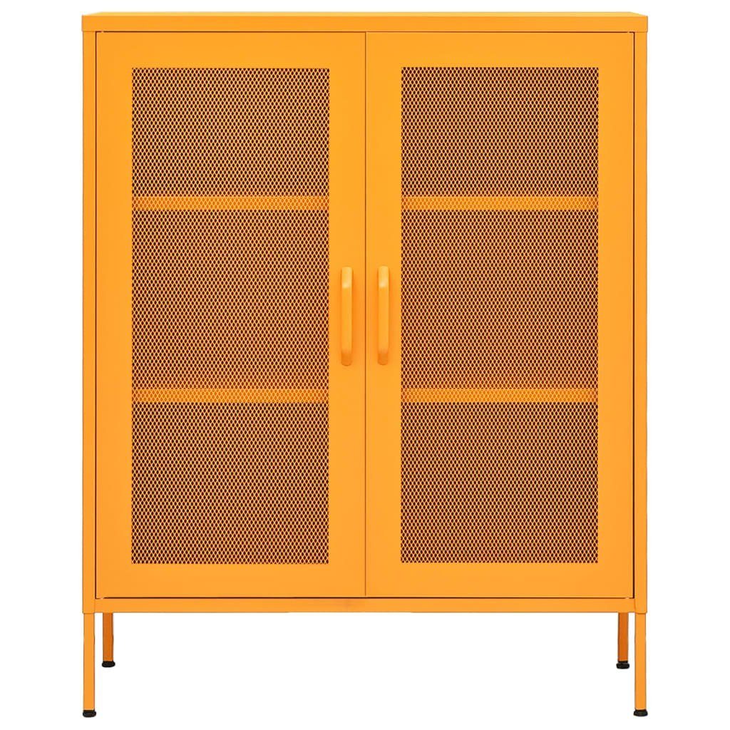 vidaXL (1-St) Lagerschrank cm 80x35x101,5 Senfgelb Stahl Fächerschrank