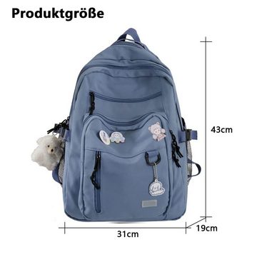 OKWISH Laptoprucksack Laptop Rucksack Rucksäcke Schulrucksack Wasserbeständig Laptoptasche (Laptop Notebook Tasche Schule Uni Rucksack, Sportrucksack, Backpack mit Laptopfach), Damen Frauen Teenager Freizeit Arbeit Business Reisen