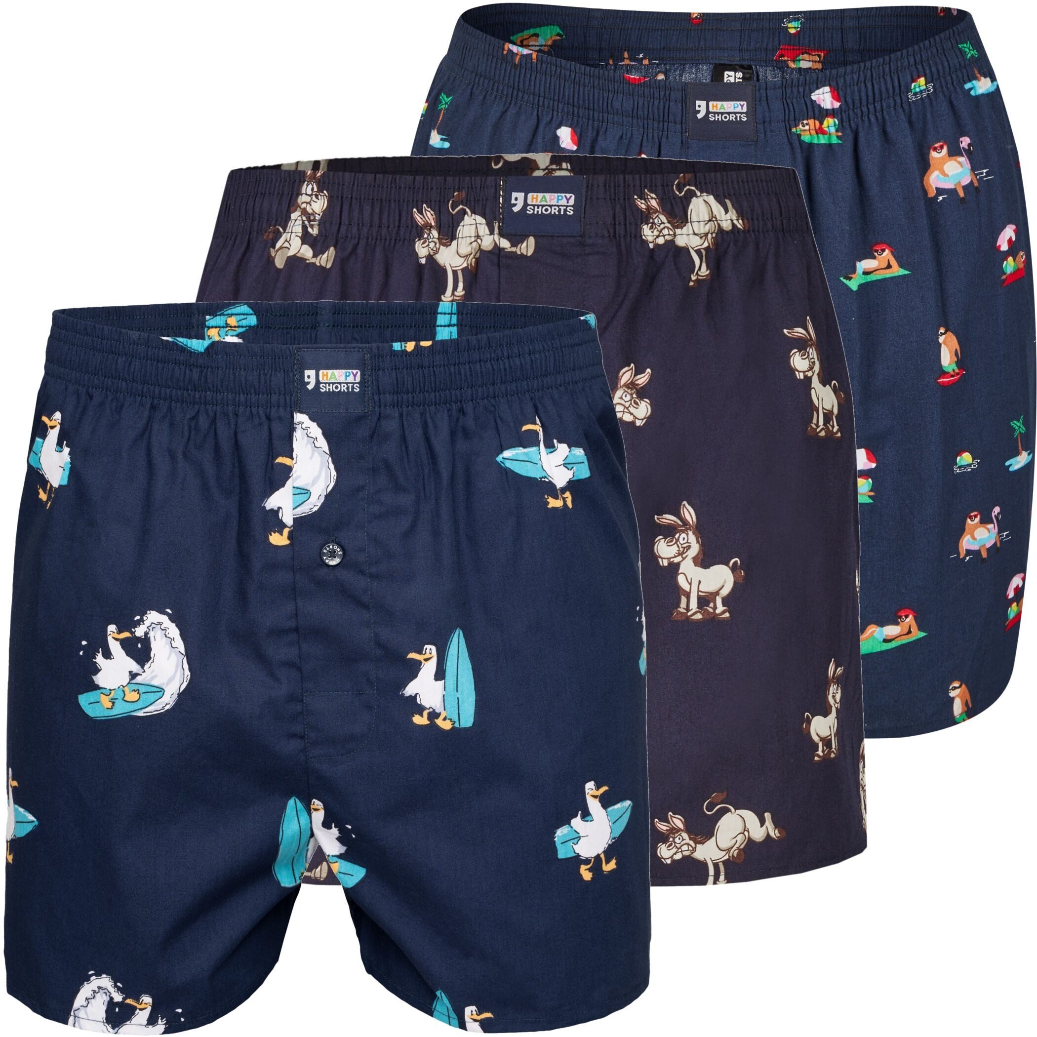 HAPPY SHORTS Boxershorts Happy Shorts X Herren Boxershorts, Boxer Shorts mit Suspense Farbwahl (1-St)