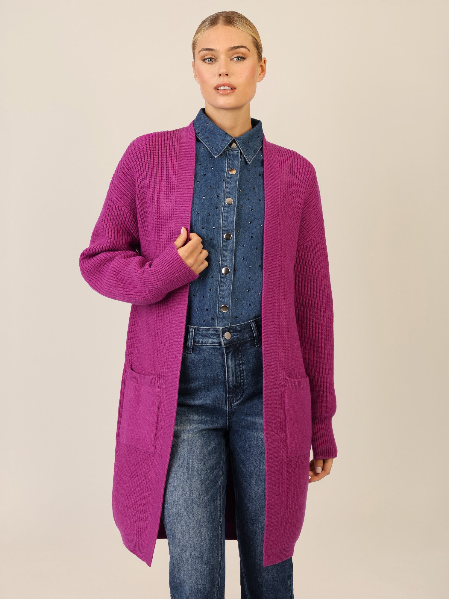Apart Strickjacke mit aufgesetzten Taschen günstig online kaufen