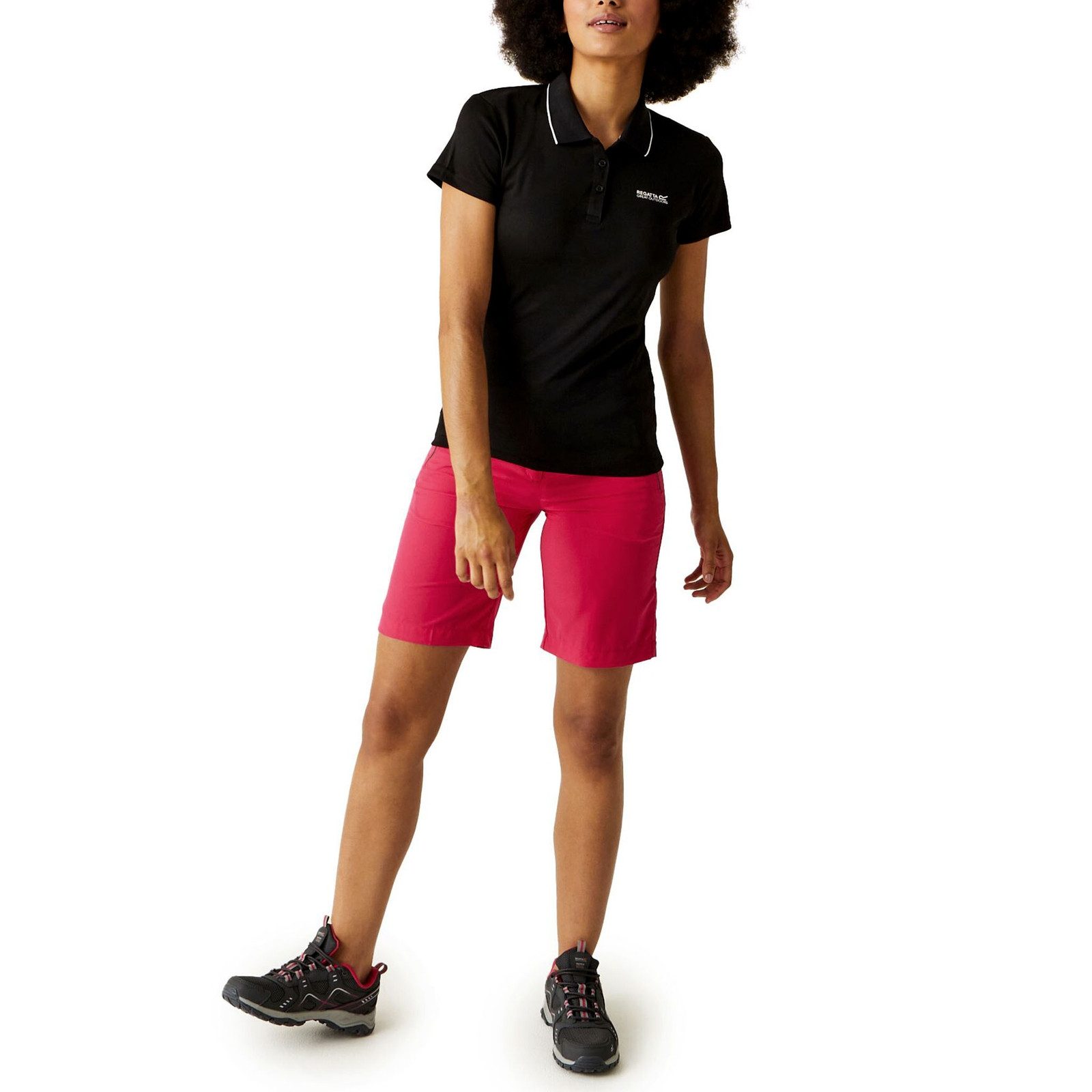 Regatta Poloshirt Poloshirt mit Marken-Logo und -schriftzug auf der Vorderseite