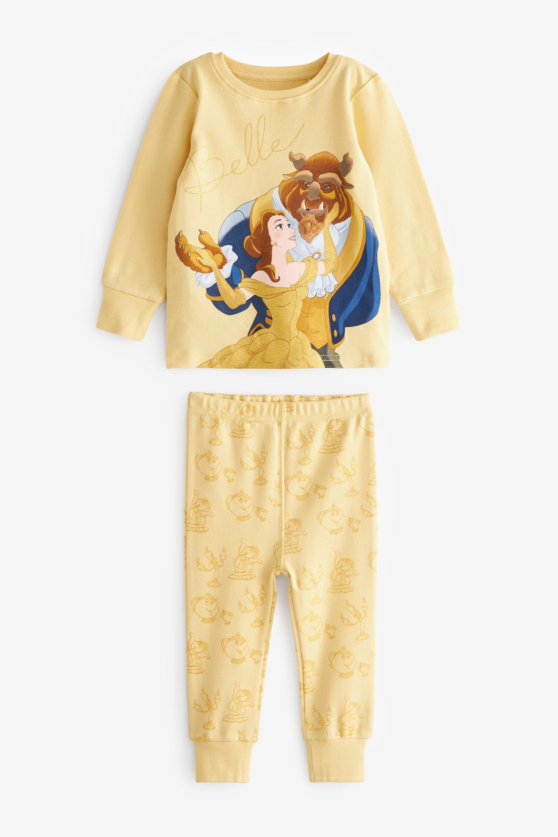 Next Pyjama Kuscheliger Disney 1er-Pack Princess Belle Yellow (2 Pyjama, tlg)