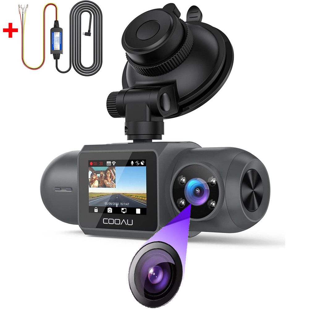 Dashcam mit Hardwire-Kit – 2,5K+1080P Dual-Dashcam vorne und innen Dashcam