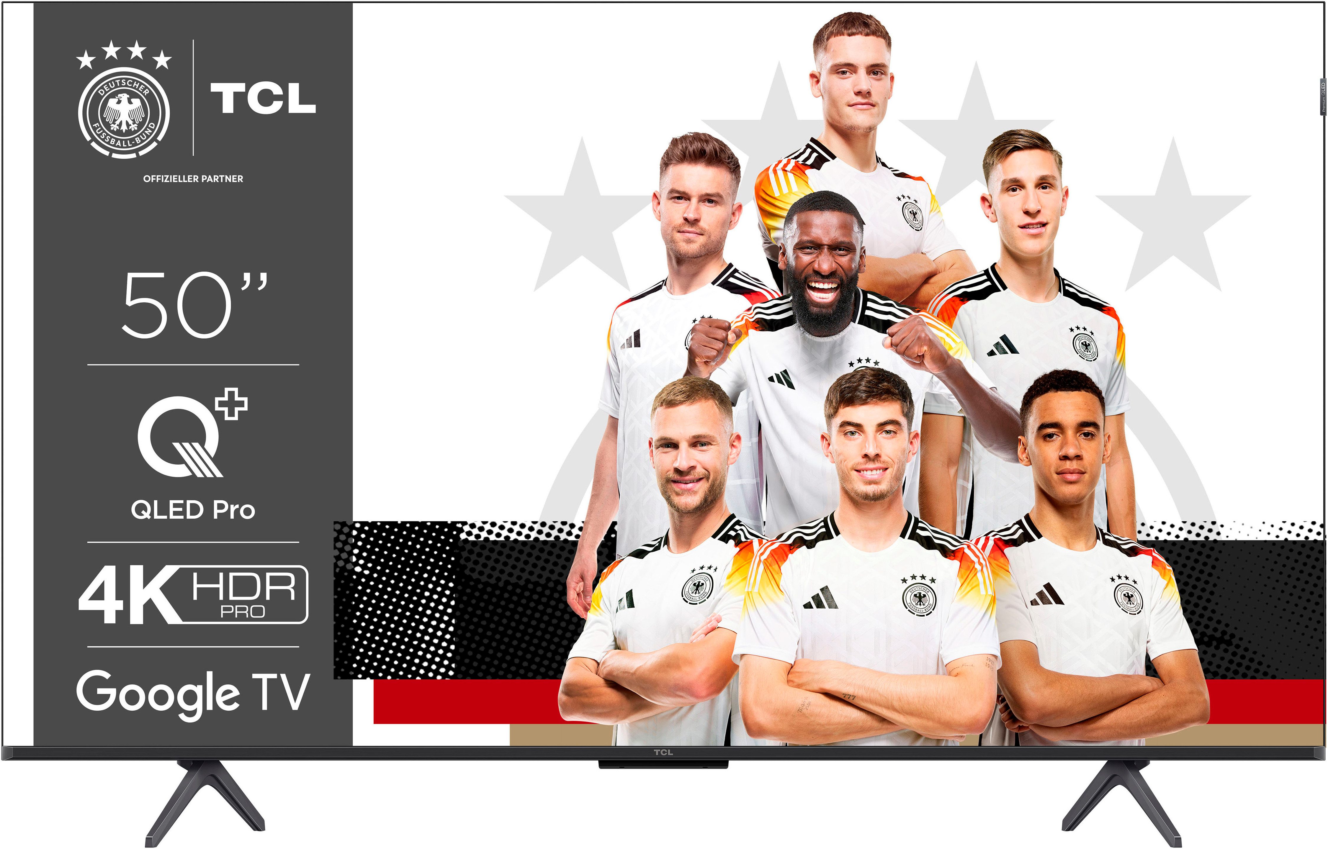 TCL 50C61BX1 QLED-Fernseher (126 cm/50 Zoll, 4K Ultra HD, Android TV, Google TV, Smart-TV)