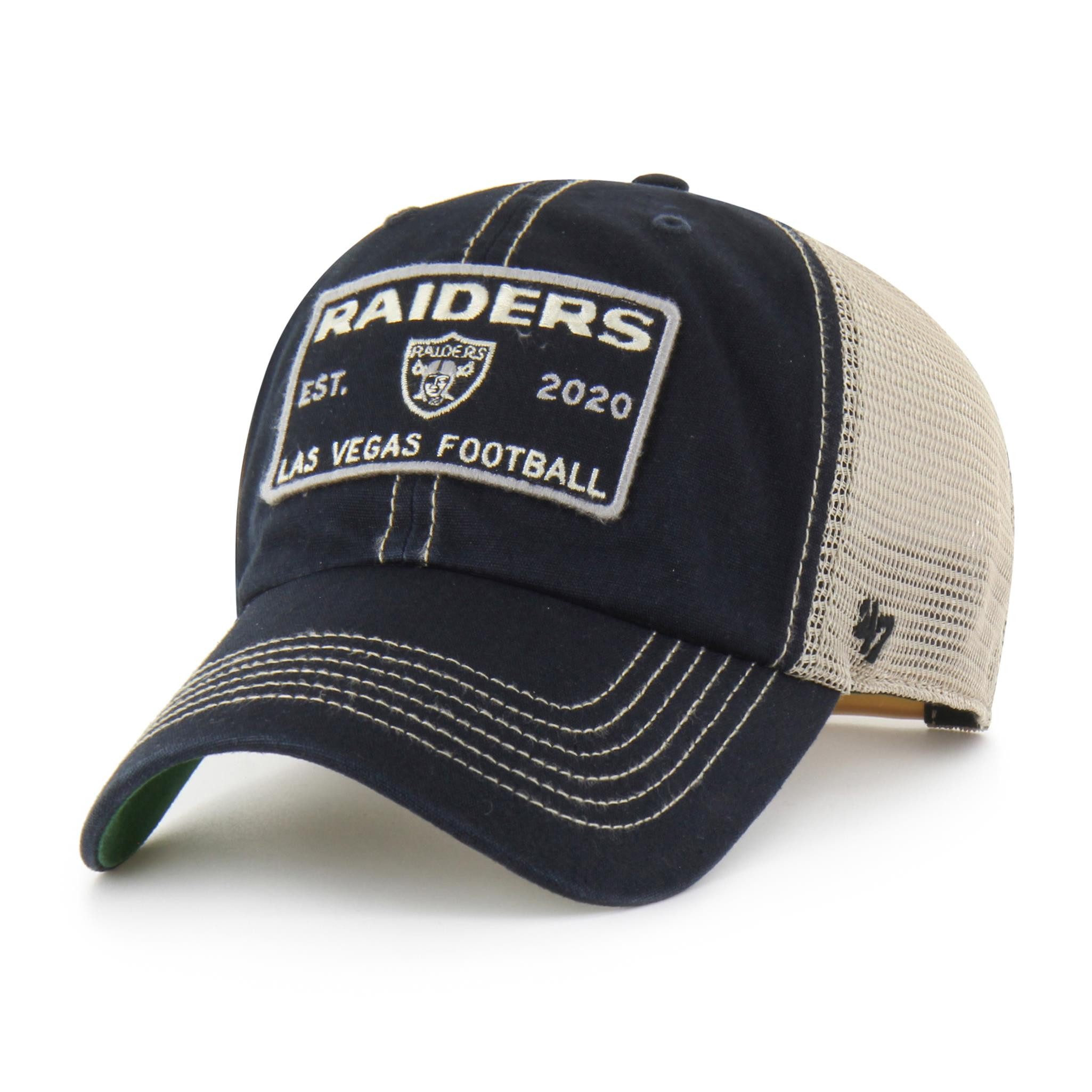 '47 Brand Baseball Cap '47 Brand Cap NFL Las Vegas Raiders WABASH '47 Clean Up Black (Basecap, Basecap, Meshcap, Clean Up Cap) Used-Look (Garment Wash)