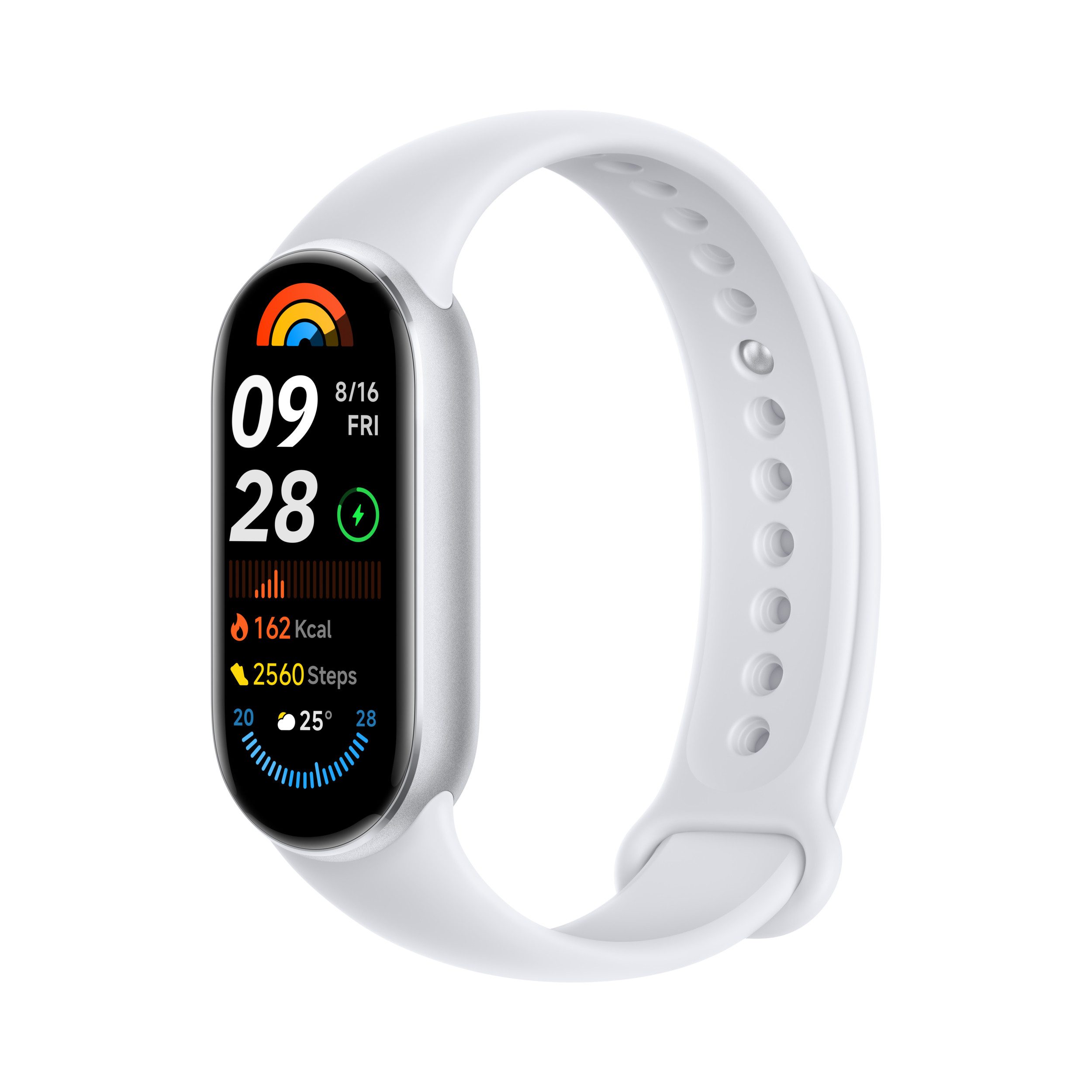 Xiaomi Xiaomi Smart Band 9 Gletscher Silber Smartwatch (MIUI Watch OS)