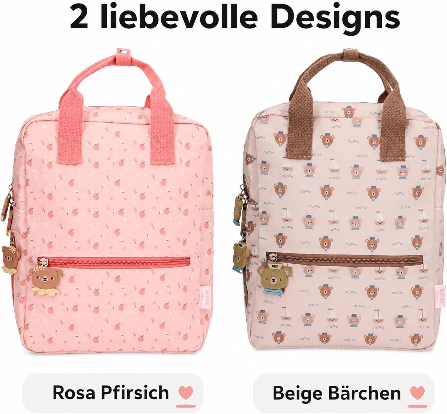 LK Trend & Style Kinderrucksack von Eef Lillemor und Tutete (nur 360g leicht, Dank der Trolly-Lasche, großartig auch für Reisen), Design und Funktionalität, Trolly geeignet