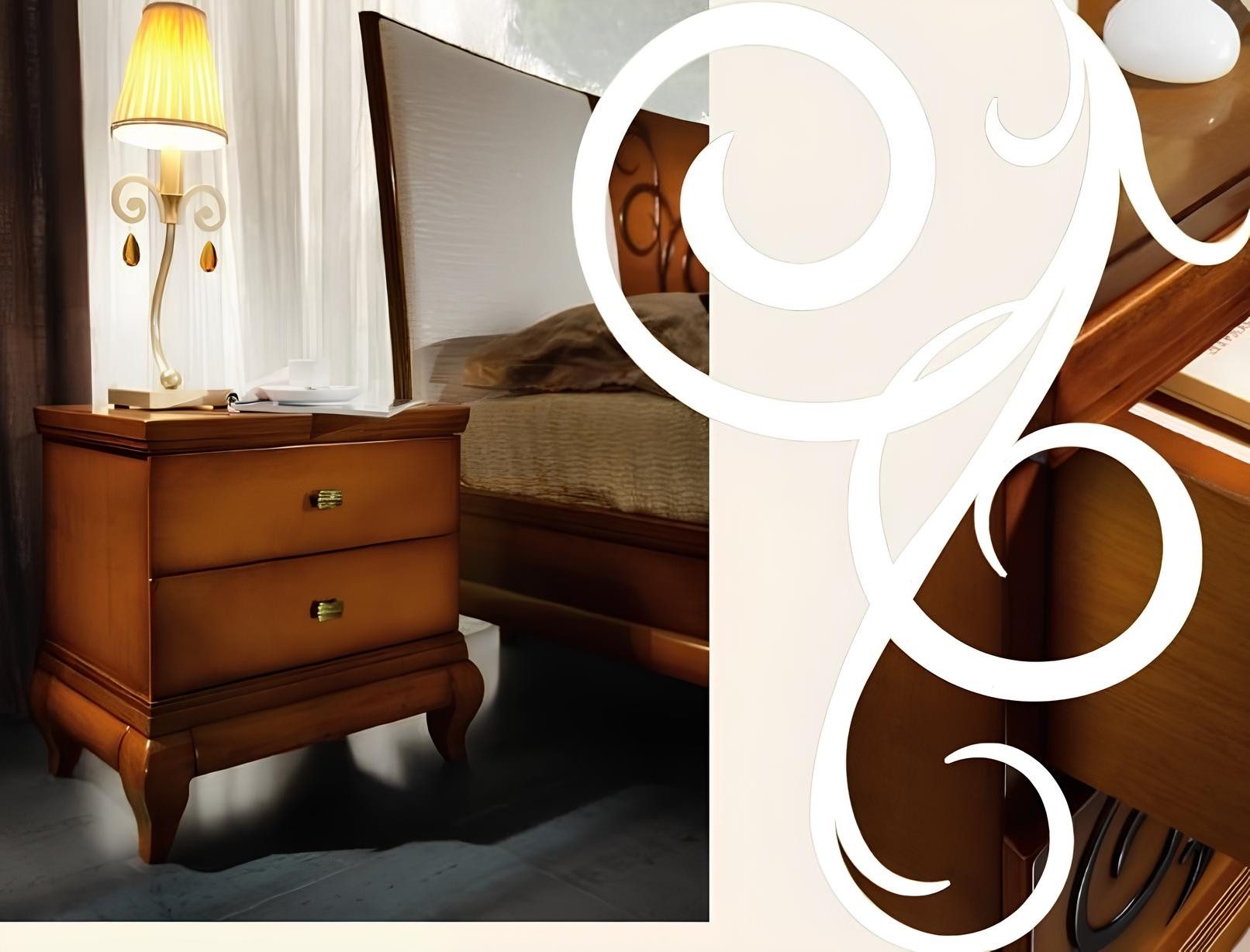 JVmoebel Nachttisch Eleganter Nachttisch aus Holz im Art Deco Design in Braun (1-St), Made in Europa