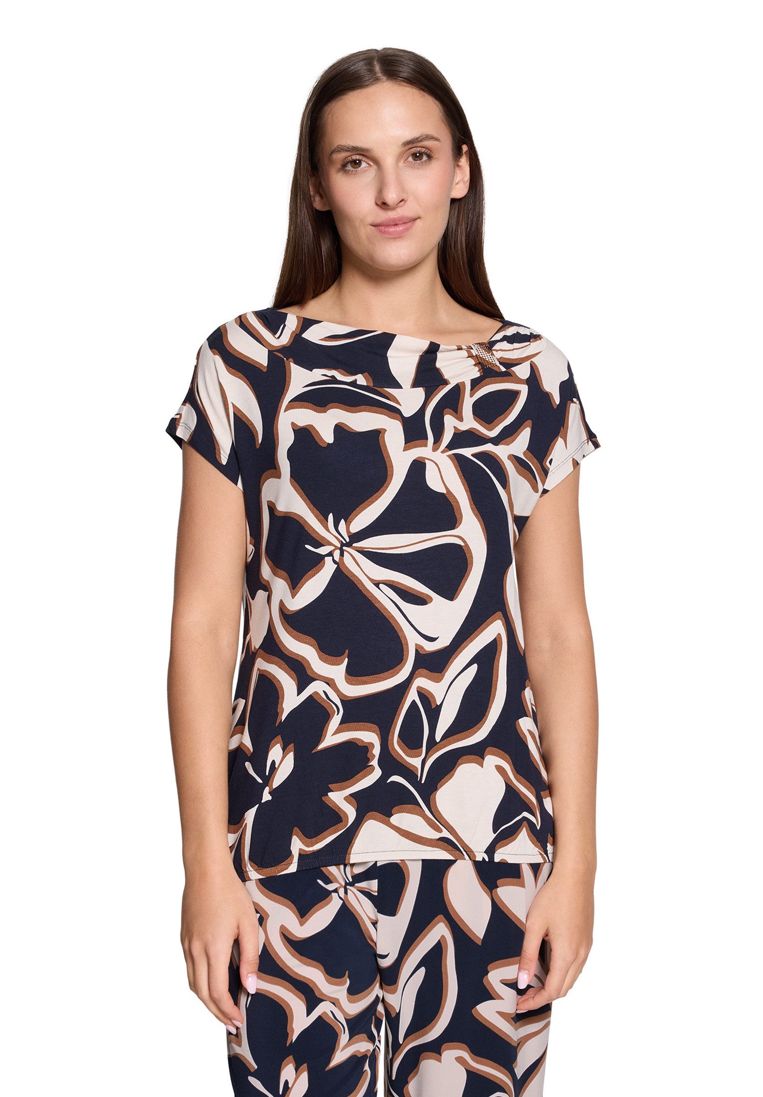 3/4-Arm-Shirt Damen mit Gummizug