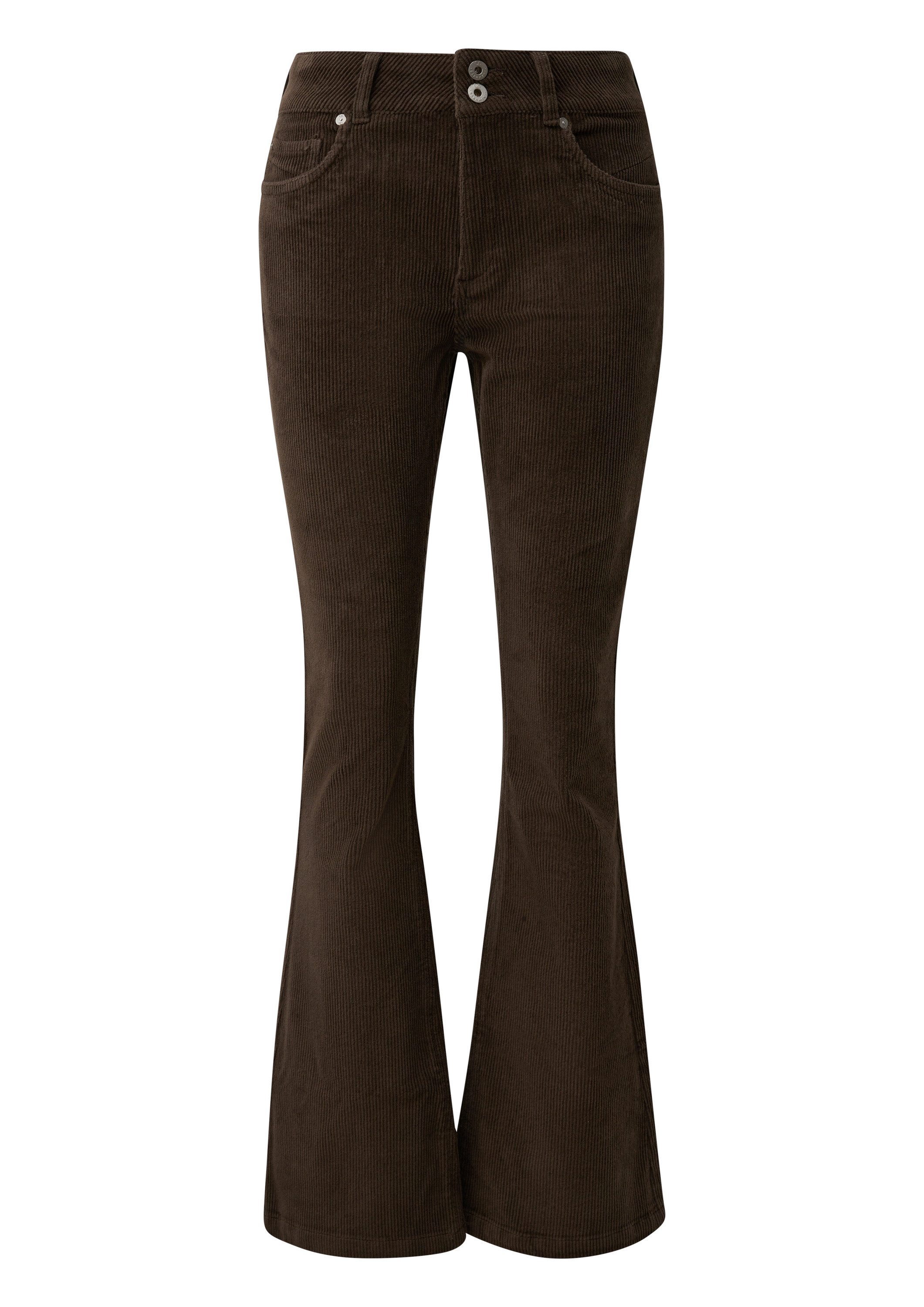 QS Chinos Hose Cordhose mit Bootcut-Leg günstig online kaufen