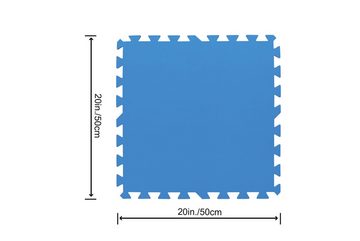 Bestway Pool-Bodenschutzfliese Flowclear™ Set, 9 Stück a 50 x 50 cm, blau, Packung