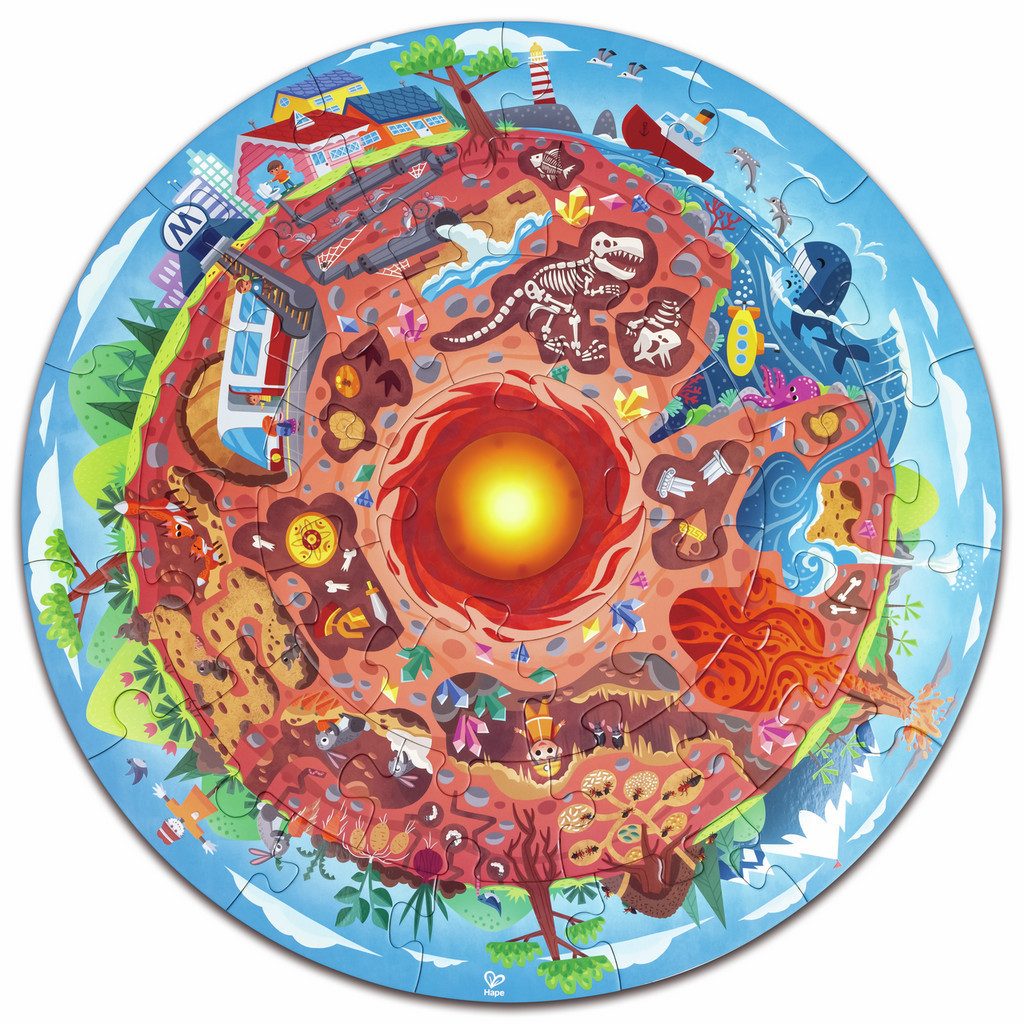 Hape Puzzle Puzzle „Unter der Erde“, Puzzleteile