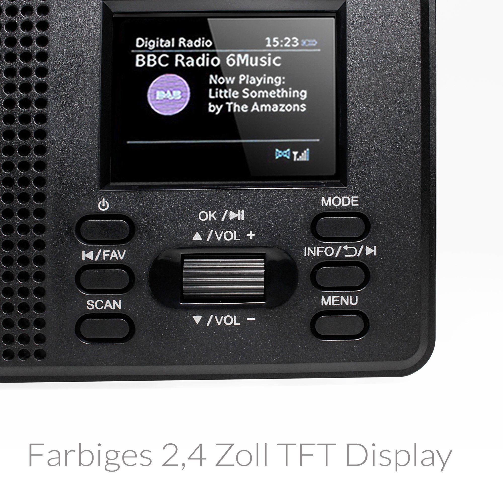 DAB+/UKW Bluetooth Speaker 142 Xoro XORO DAB 2.4" Farbdisplay Digitalradio Radioempfang (DAB)