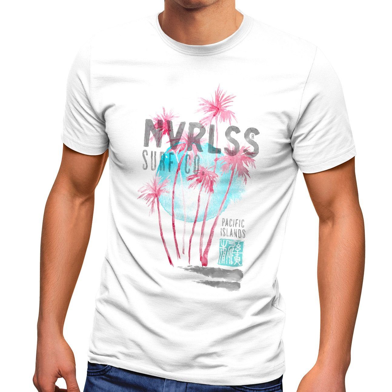 Neverless Print-Shirt Herren T-Shirt Palmen Sommer günstig online kaufen