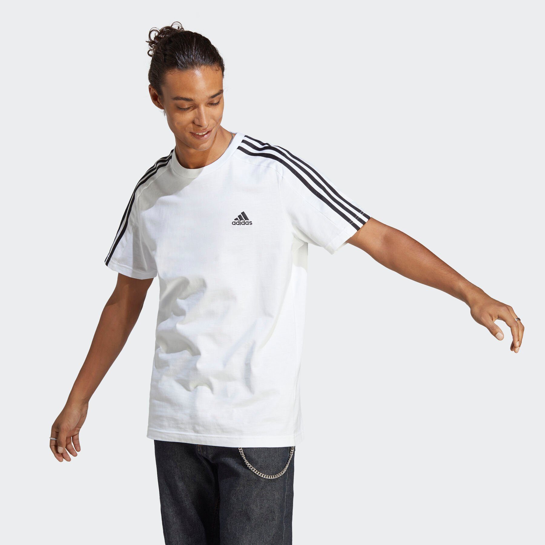 adidas Sportswear T-Shirt M 3S SJ T White / Black